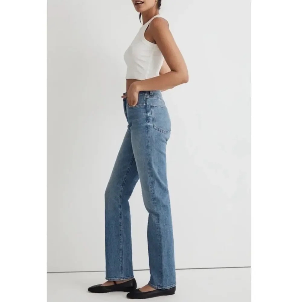 Madewell Women's 90's Straight Jeans Light Wash High Waisted Size 24